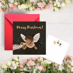 Kartka świąteczna, Aniołek 1 (Wzór 1)