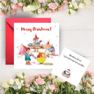 Kartka świąteczna, Fabryka prezentów (Wzór 6)