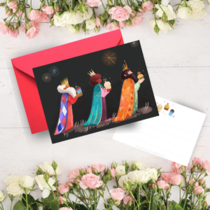 Kartka świąteczna A6, Trzej królowie (Wzór 9)