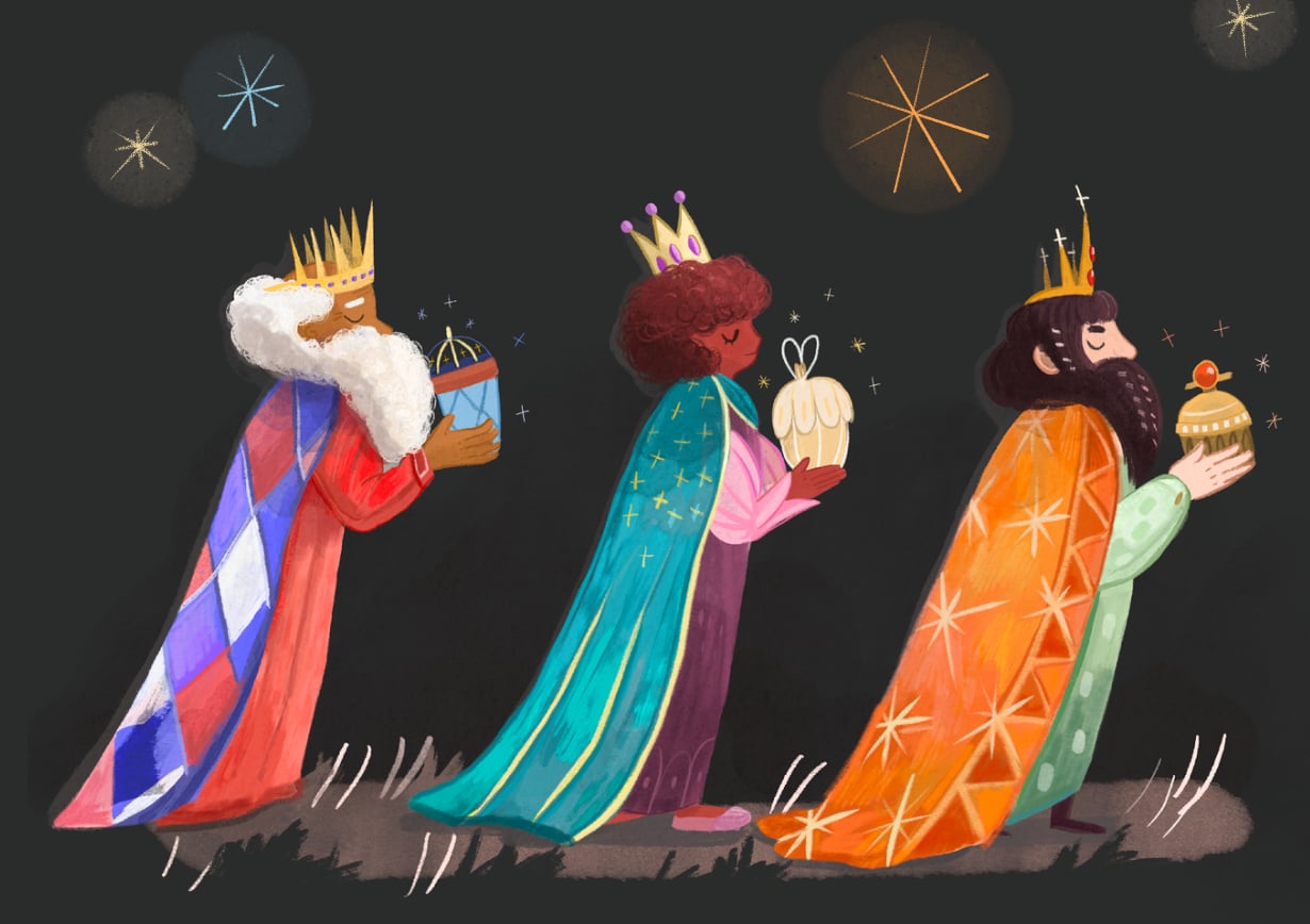 Kartka świąteczna A6, Trzej królowie (Wzór 9) - obrazek 3